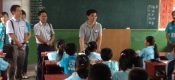 单升军老师慰问周至县永新希望小学的志愿者们！